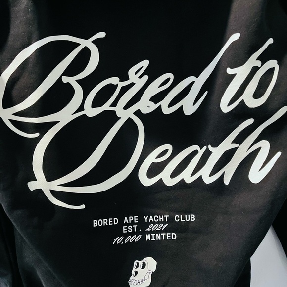 Authentic Bored Ape Yacht Club bayc Men's Hoodie Size Medium Skull - Picture 3 of 6